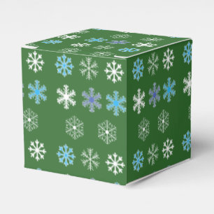 Green Snowflake Favour Box