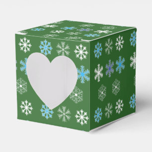 Green Snowflake Favour Box