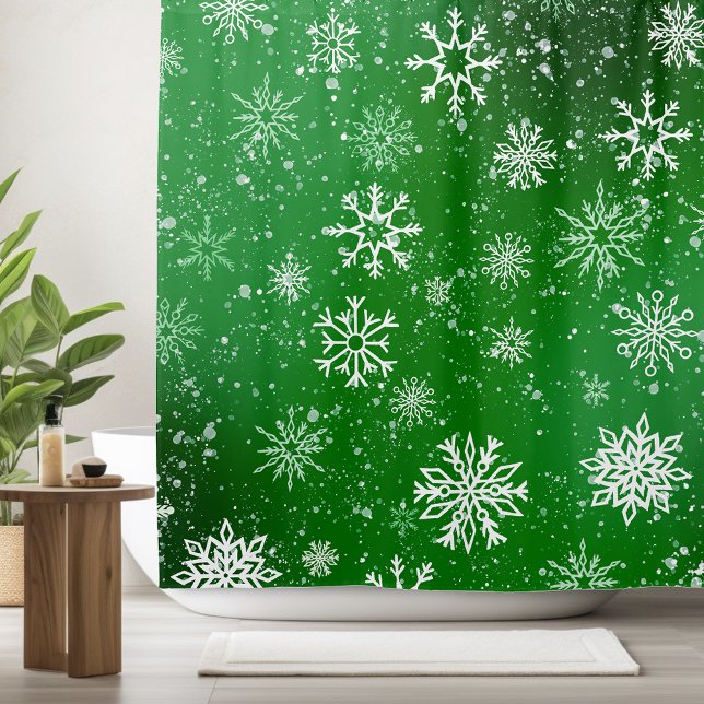 Green Snowflakes Pattern Festive Winter Holiday (Creator Uploaded)