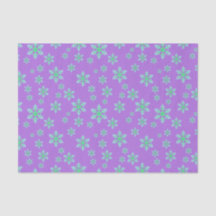 Green Snowflakes w/Purple Background