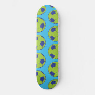 Green Soccer Balls Sports Lovers Football Players Skateboard