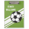 Green Soccer Coach Personalized Clipboard