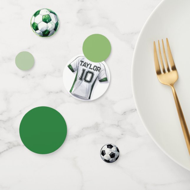 Green Soccer Sports Boy Jersey Kids Table Confetti (Group)