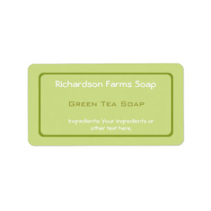 Green Solid Colour Soap Label