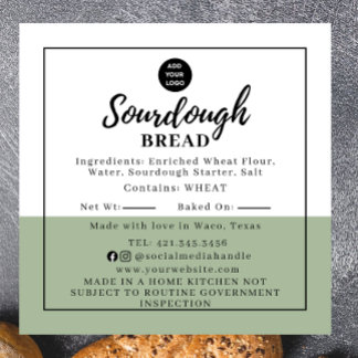 Green Sourdough Ingredient  Cottage Law Sticker