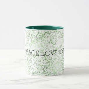 Green Sparkle Dots Gold Glitz     Mug