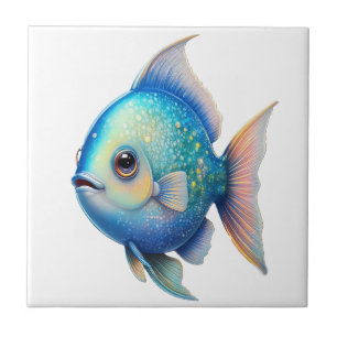 Green Sparkle Fish Tile