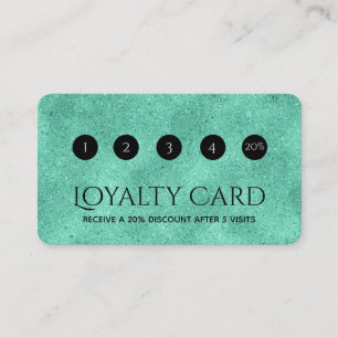 Green Specks Paper Texture Loyalty Card