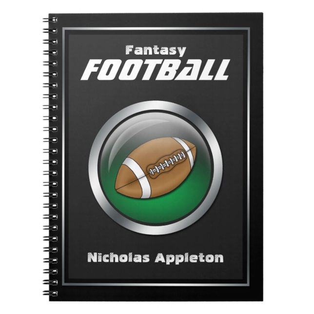 Green Sphere - Fantasy Football Notebook (Front)
