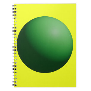 Green Sphere on Yellow  Notebook