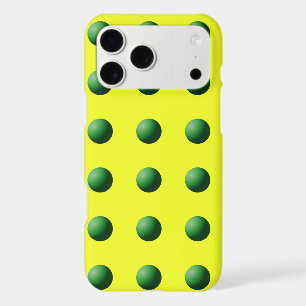 Green Spheres on Yellow iPhone / iPad case