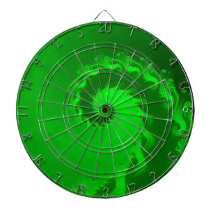 Green Spiral Fractal Dart Board
