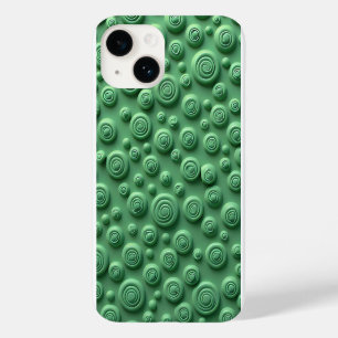 Green Spiral Texture iPhone Case Modern Look