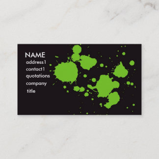 green splash business card