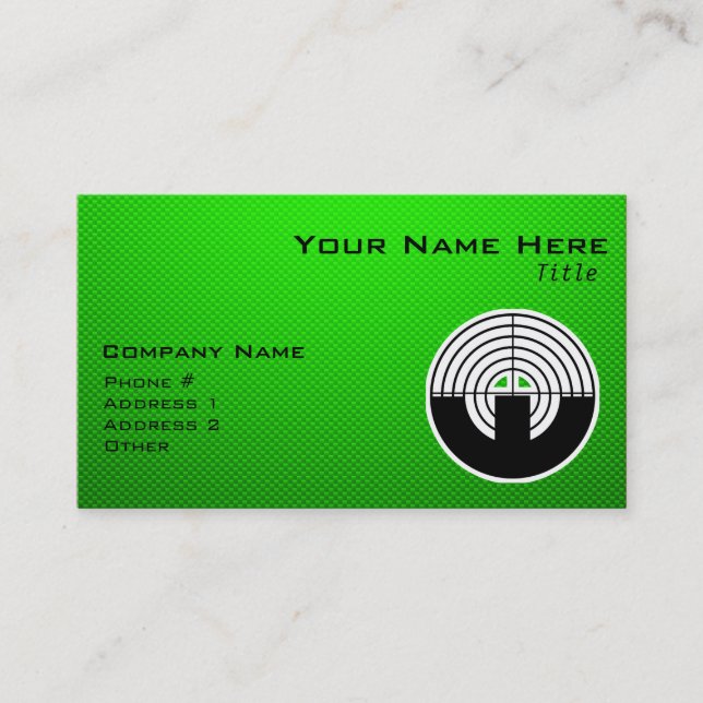 Green Sport Shooting Business Card (Front)