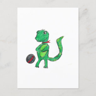 Green Spotted Lizzard Postcard