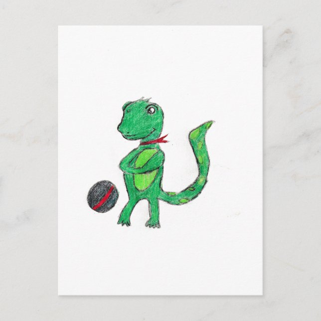 Green Spotted Lizzard Postcard (Front)