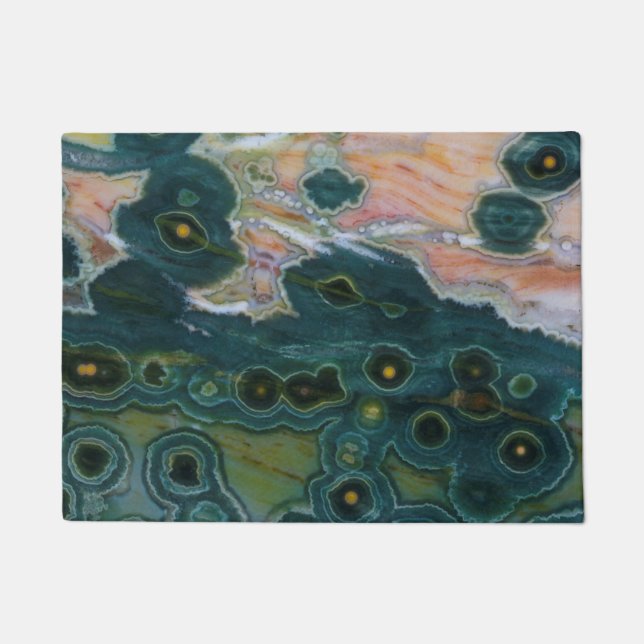 Green Spotted Ocean Jasper Doormat (Front)