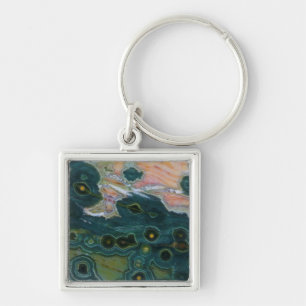 Green Spotted Ocean Jasper Keychain
