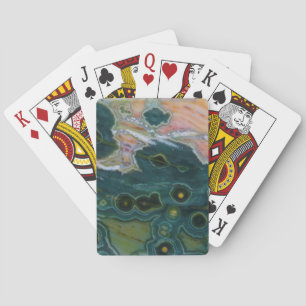 Green Spotted Ocean Jasper Playing Cards