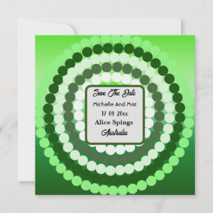 Green Spotty Spots Save The Date,  Holiday Card