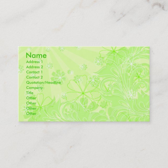 green spring_card business card (Front)