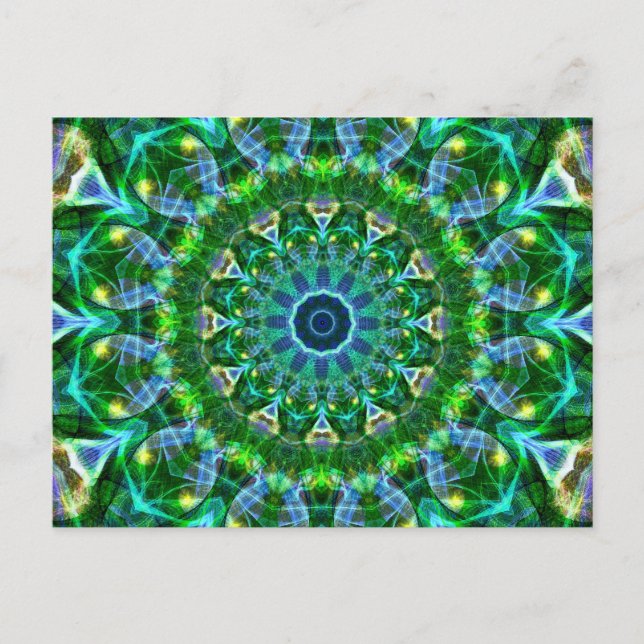 Green Spring Kaleidoscope Postcard (Front)