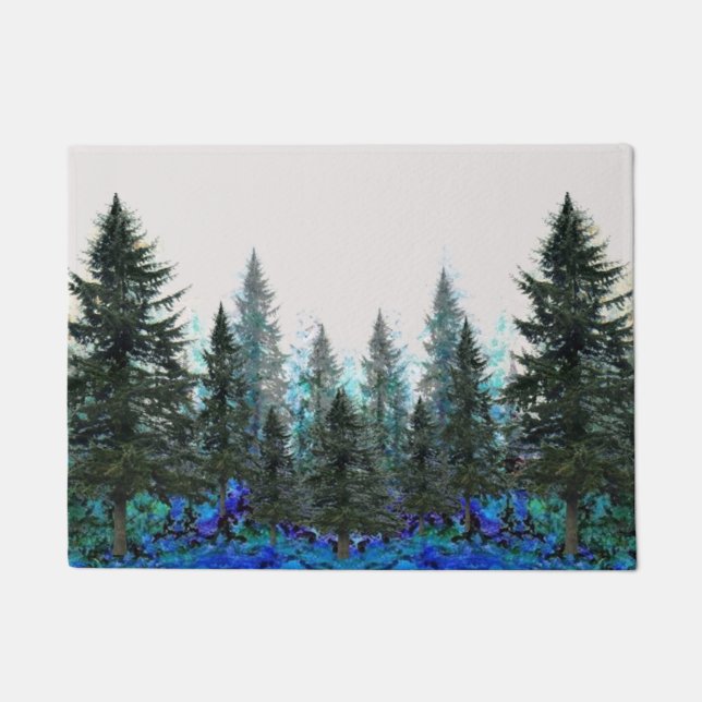 GREEN SPRUCE FOREST DOORMAT (Front)