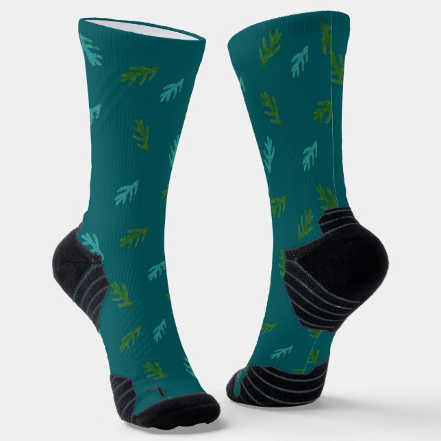 Green Spruce Twigs - Scent of a forest  Socks (Angled)