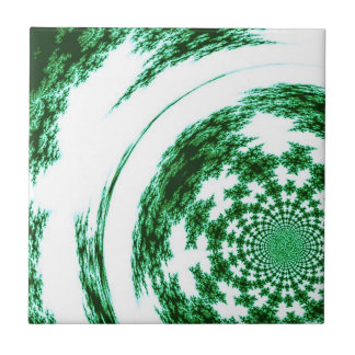 Green Spun Thread Tile