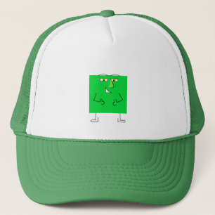Green Square Guy Trucker Hat