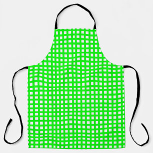 Green square mesh grid  apron