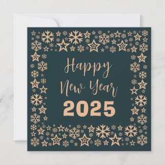 Green Square wish card with a lot of golden stars