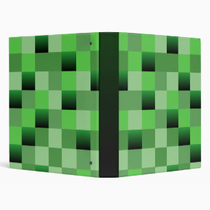 Green Squares Binder