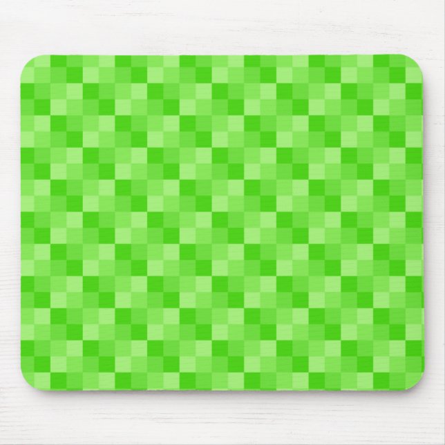 Green Squares Mouse Pad (Front)