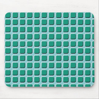 Green Squares Mouse Pad
