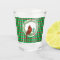 Green Squares With Red & White Lines Shot glass