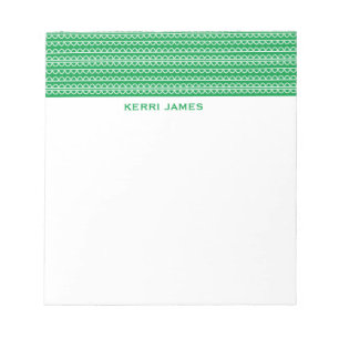 Green Squiggles Notepad