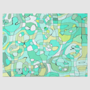 Green squiggles tissue paper