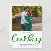 green st patrick's day baby/pregnancy announcement