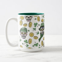 Green St Patrick's Day Irish Sugar Skull Custom