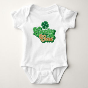 Green St. Patrick's Day Lucky One Baby Bodysuit