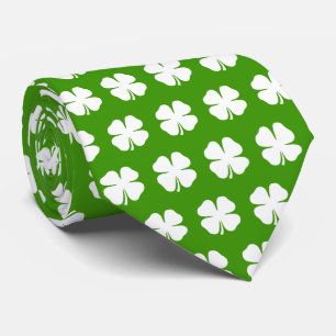 Green St Patrick's Day neck tie for Irish outfit