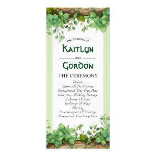 Green St. Patrick's Day Programme de mariage irlan