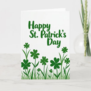 Green St Patricks Day Scene Card