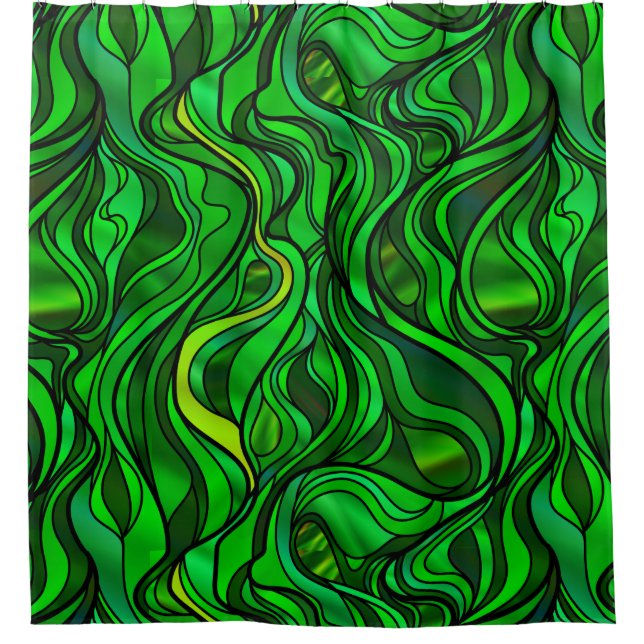 Green Stained Glass Abstract (Front)