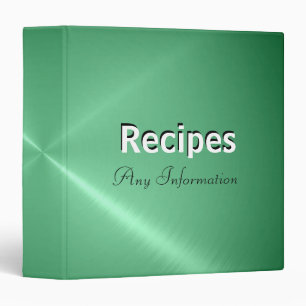 Green stainless steel metallic Recipes binders