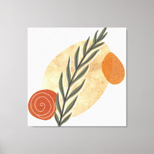 Green Stalk Boho Canvas Print