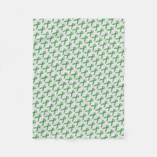 Green Standard Ribbon by Kenneth Yoncich Fleece Blanket