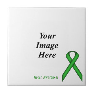 Green Standard Ribbon by Kenneth Yoncich Tile